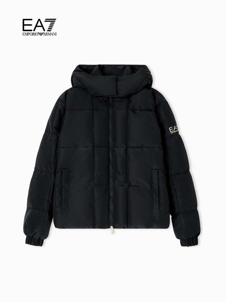 EMPORIO ARMANI/阿玛尼EA7/秋冬新款女短款加厚连帽面包棉服外套 5