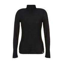 EMPORIO ARMANI Armani 2024 new autumn and winter womens small stand-up collar long-sleeved T-shirt home wear official