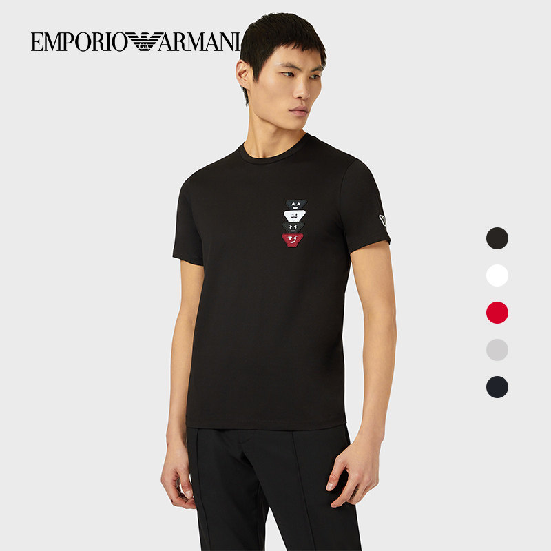 EMPORIO ARMANI Armani summer fun expression capsule series short-sleeved T-shirt