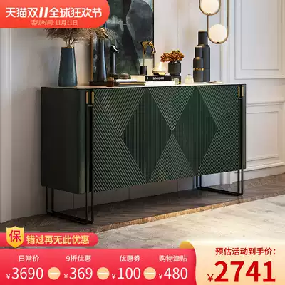 Italian entry porch cabinet modern minimalist villa decoration storage cabinet master bedroom TV cabinet light luxury Rock board dining cabinet