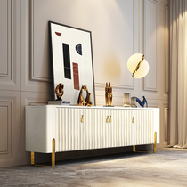 Italian Style Light Extravagant TV Cabinet Tea Table Combination Modern Minima Villa Living Room Designer Creativity New Rock Plate Ground Cabinet