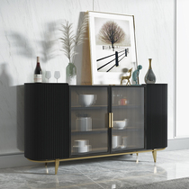 Italian rock board dining side cabinet modern simple villa high-end fashion dining hall cabinet living room light luxury storage tea cabinet