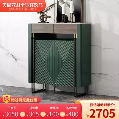 Italian-style shoe cabinet modern simple villa entrance storage cabinet light luxury Nordic style entrance shoe cabinet