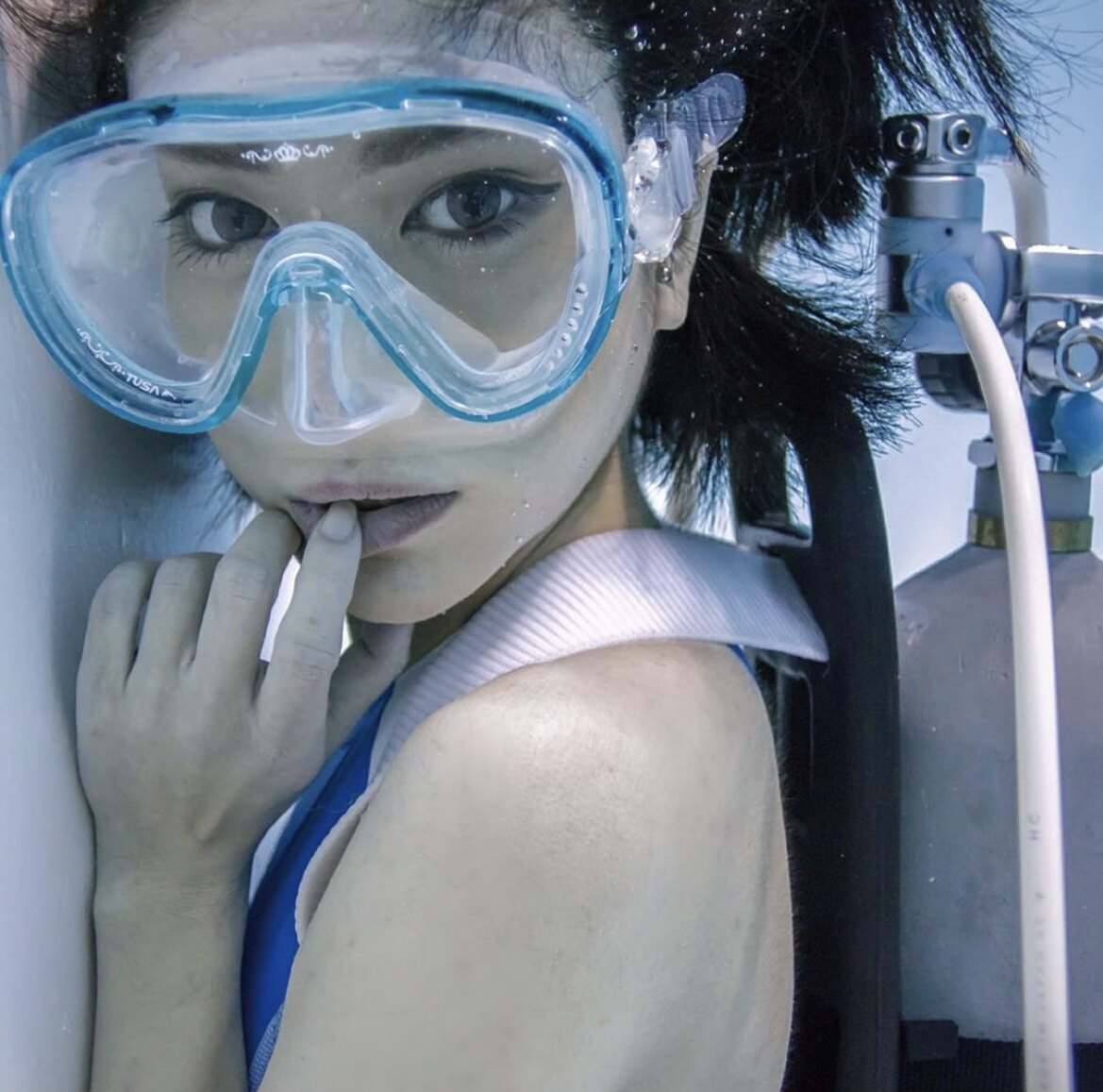 TUSA M1002 Japan import diving mirror snorkeling deep diving female beauty custom color border spot-Taobao