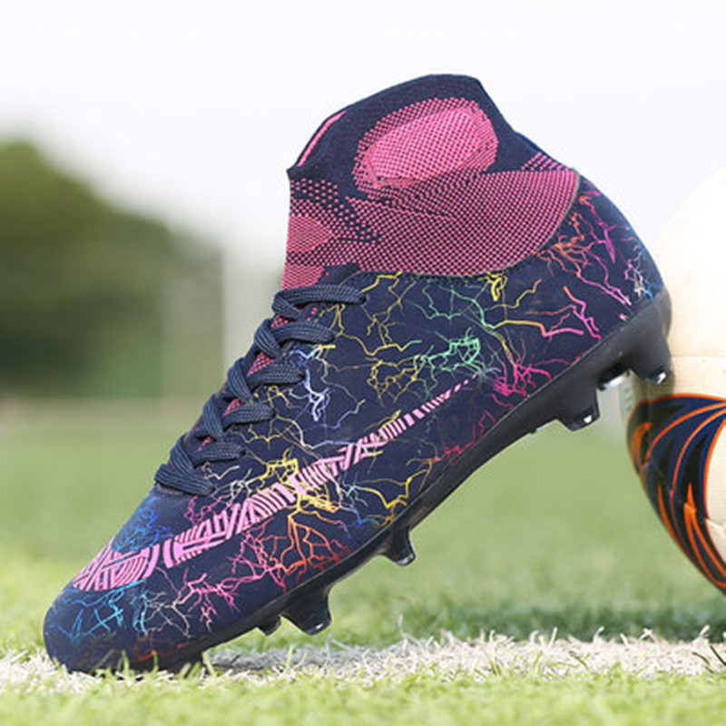 Cro Mandarin Ducks High Cylinder Football Shoes Men's Broken Nails TF Children Female Boys Anti-Slip Ag Size 45 Students 46 Training Shoes