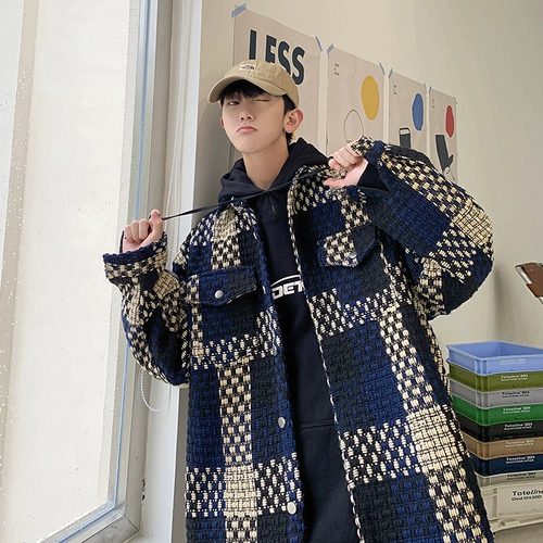 Ретро шерстяное демисезонное шерстяное пальто, городской стиль