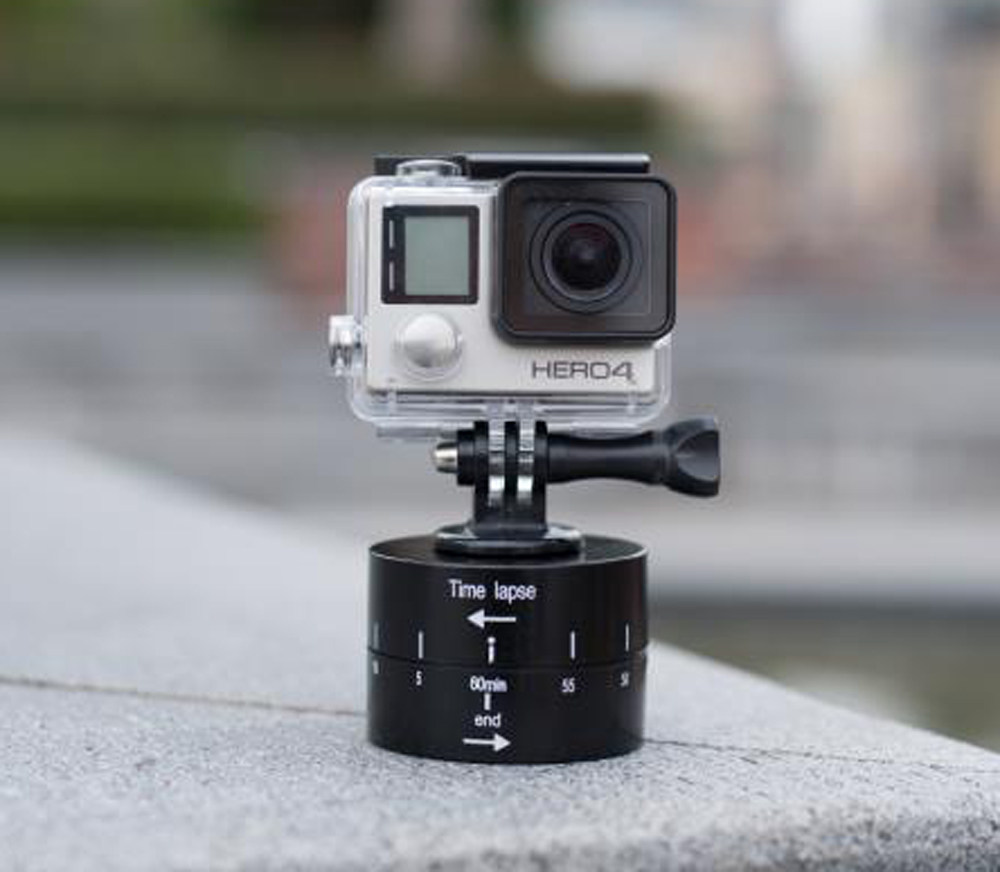 GoPro 360 degree rotation delay gimbal photography automatic rotation 60min timer Hero4 5 6