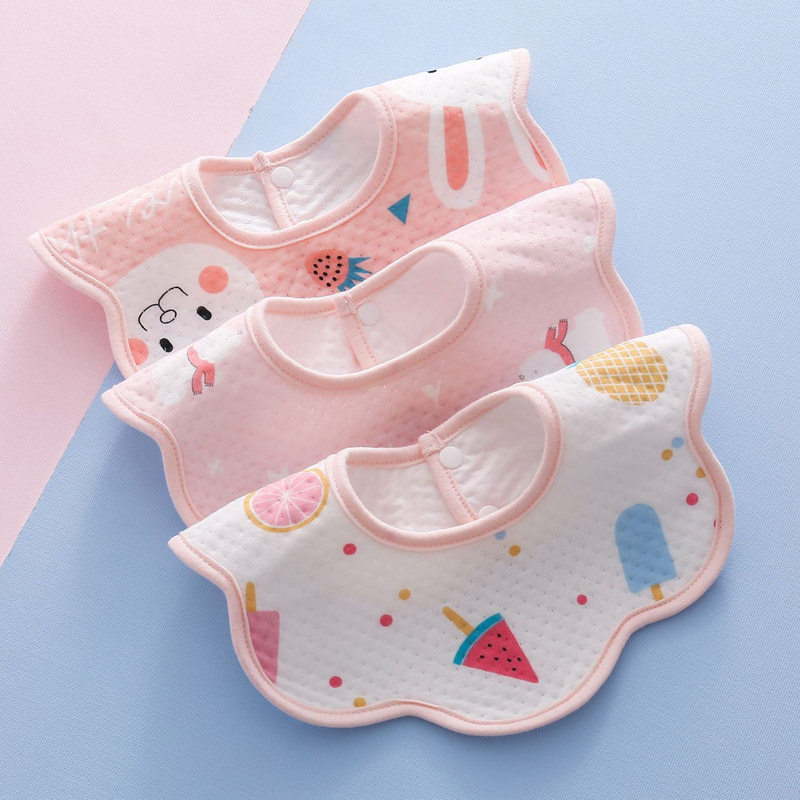 Baby saliva towel cotton waterproof bib newborn male and female baby saliva bib princess scarf autumn and winter scarf