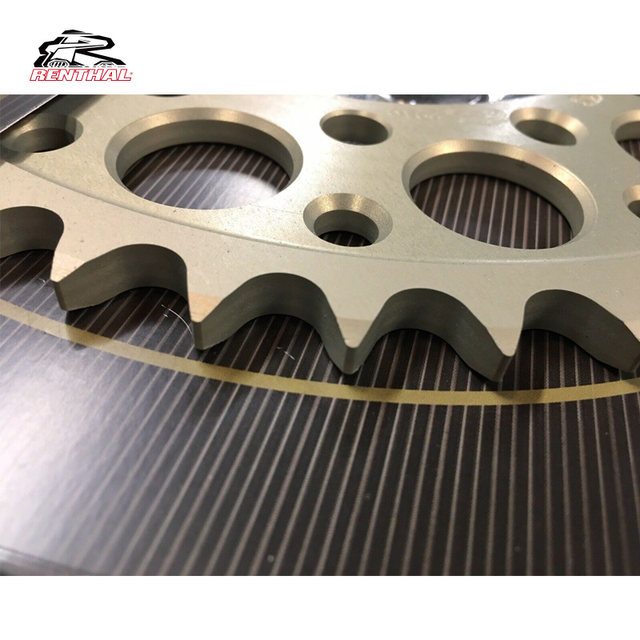 Britishrenthal Motorcycle Rear Crankset Lightweight Aluminum Alloy Track Competitive Crankset Rear Sprocket 7075 Wear-Resistant