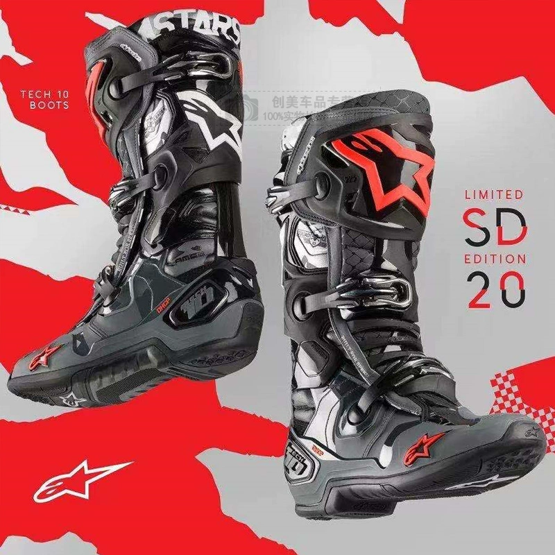 2020 Italy Alpinestars A star boots T10 tech10 off-road moto cưỡi giày đua - Kính khung