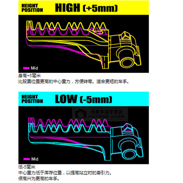 Japanese Drc Off-Road Motorcycle Modified Pedals Can Adjust the Height of the Modified Pedals