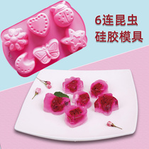 White jelly jelly mold food grade silicone household pudding dim sum pastry abrasive tool small flower cartoon
