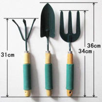 Gardening tools large plastic handle spray painted three-piece set of soil shovel rake shovel hoe planting