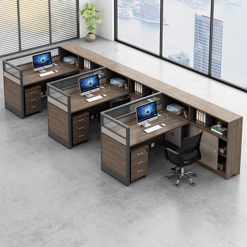 Desk Simple Modern Screen Partition Work Station Office Employee Financial Staff Multi-Person Office Desk and Chair Combination