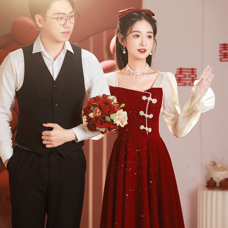  2XL+Burgundy, long, mid-length   + $0.16 