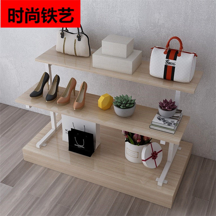 Iron clothing store display stand flow high and low water table showroom bag rack shoe rack Nakajima jewelry display stand shelf