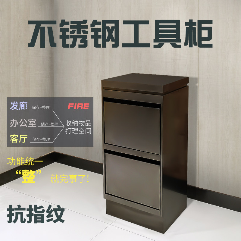 Barber shop hairdresser double-sided stainless steel tool cabinet hair salon special storage trolley hair stylist drawer storage