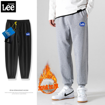 VILSUNR LEE joint casual pants mens autumn and winter Joker ins Tide brand loose plus velvet sports trousers