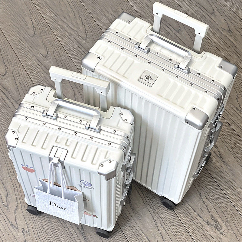 Jiuso PC Aluminum Frame Suitcase 26 Inch 28 Universal Wheel Pull Lever Box Woman 24 24 Inch 20 Suitcase Suitcase Man box Men