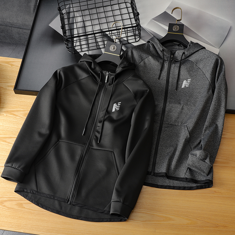 Word-of-mouth sweatshirt male foreign trade spring new 3M reflective design sports casual cardiovert thick cotton T jacket male tide