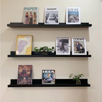 Nordic minimalist wall hanging wrought iron rack magazine bookshelf bedroom wall bookshelf living room wall storage shelf