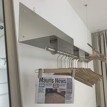 Clothing store womens clothing display rack silver brushed stainless steel display rack wall rack shoe bag shelf hanger