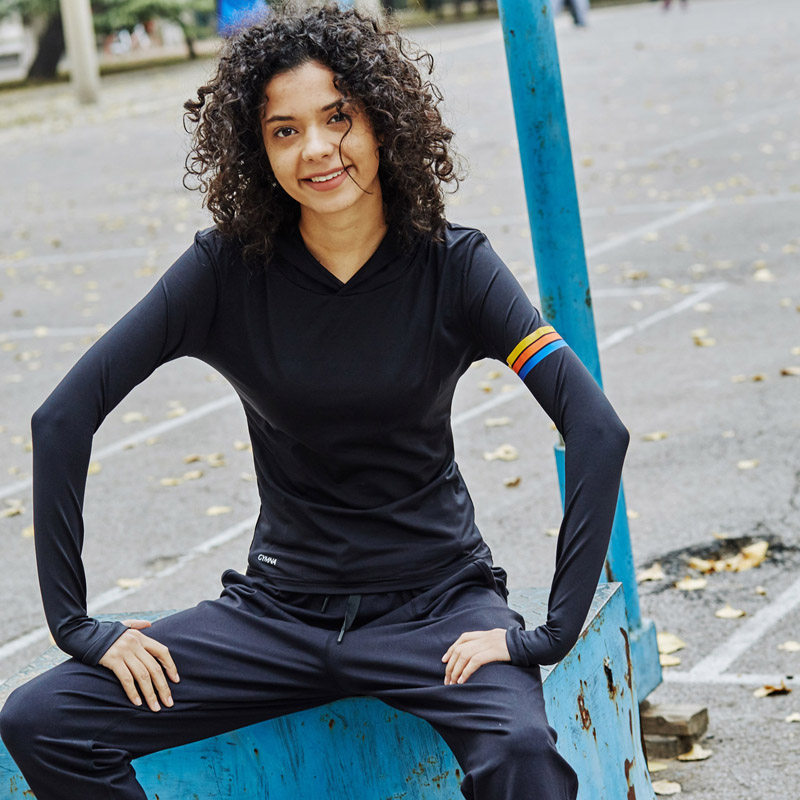 gymna professional original retro college wind tight fit sweatshirt breathable sweaty sweat quick dry yoga gym top