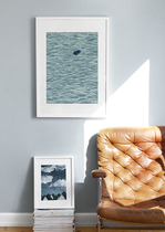 CoolerColour Nordic exclusive contracted illustrator works lonely with small whale décor posters