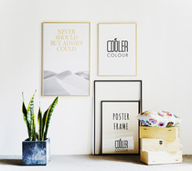 CoolerColour aluminium alloy frame photo frame ultra-thin ultra narrow easy to mount Nordic wind gold black fine frame