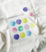 CoolerColour lunar colour round stickers with colour closure sticker hand tent material decoration 100 hitch