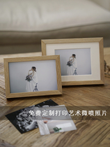 coolercolò solid wood oak photo frame swing table custom 6 inch 8 inch 10 inch print wash photo Nordic