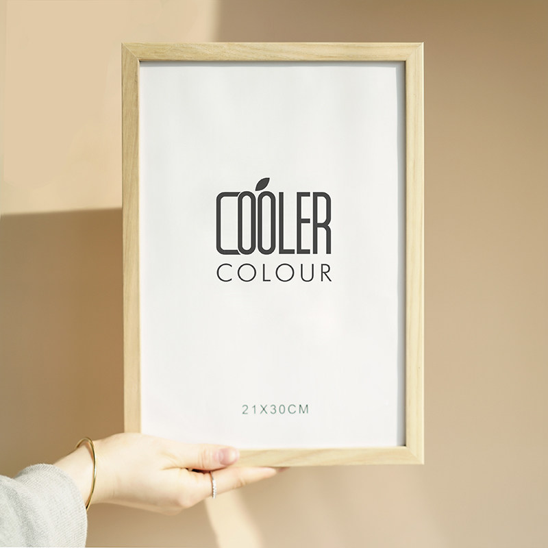 CoolerColour imported ash solid wood frame ultra-narrow thin border photo frame picture frame poster ins Nordic