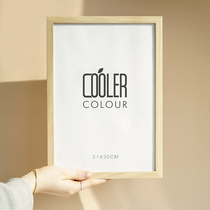 CoolerColour Imported White Wax Wood Solid Wood Frame Super Narrow Slim Frame Picture Frame Poster ins Nordic