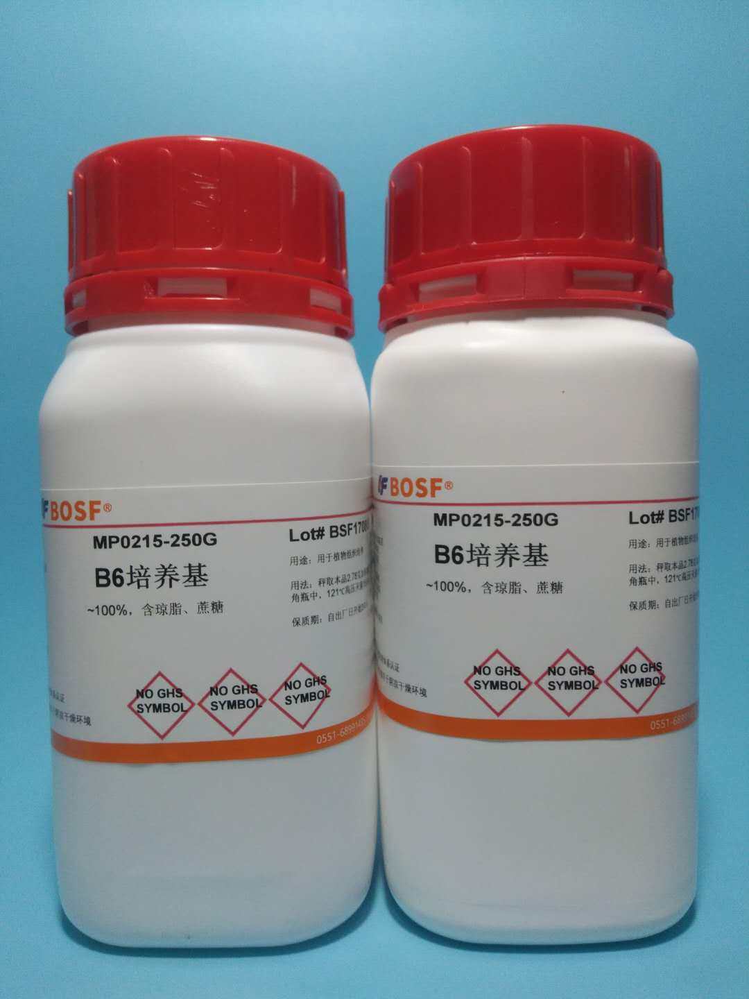 组培试剂 B6培养基 (含糖和琼脂) 植物细胞培养基 培养基250g
