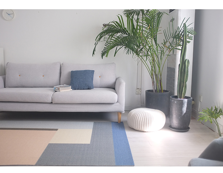 Nhà hình học Bắc Âu thảm màu hồng phòng khách sofa phòng ngủ đầu giường bàn cà phê chăn hiện đại dễ thương - Thảm thảm trải sàn phòng ngủ