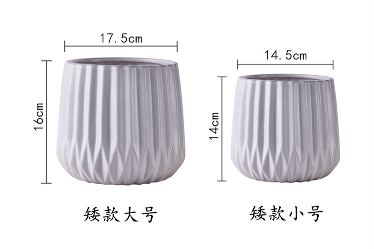 Bình gốm hoa chậu dải hoa trắng đơn giản hoa khô cắm hoa hoa thủy canh Bắc Âu hoa nhân tạo - Vase / Bồn hoa & Kệ mẫu chậu cây cảnh đẹp