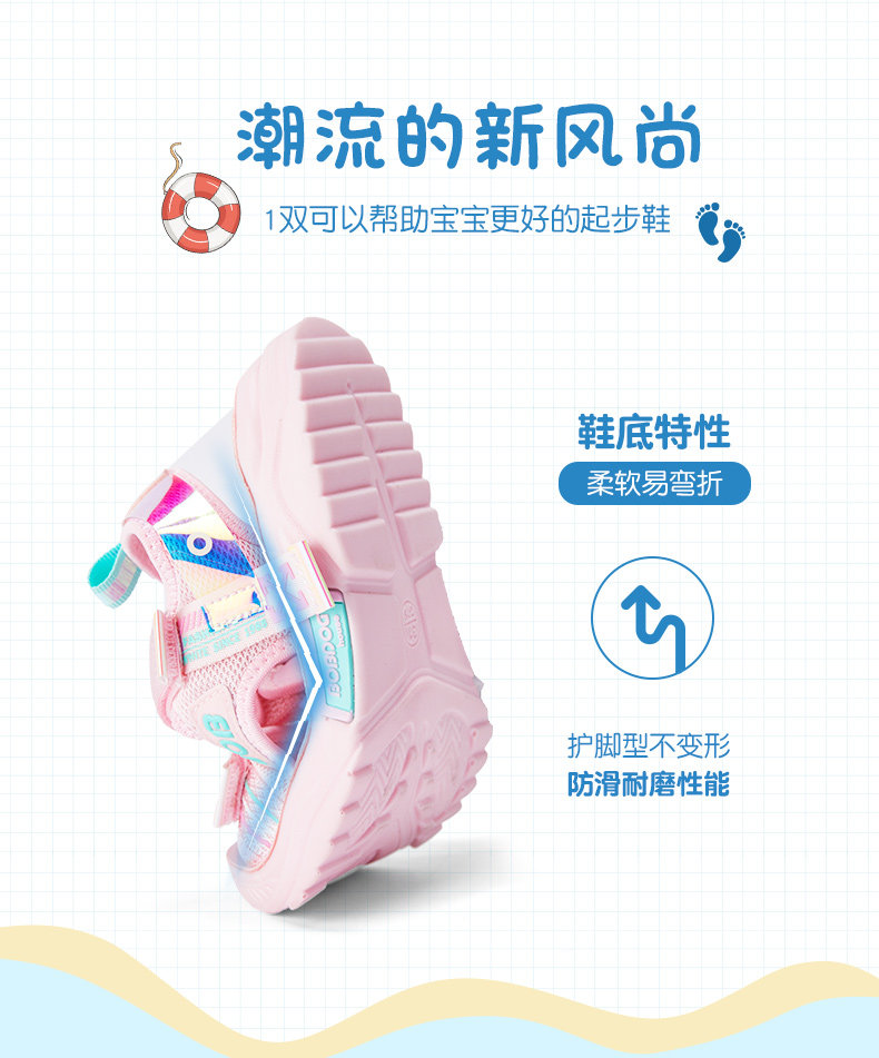 Bobdog 巴布豆 男女童沙滩凉鞋 图4