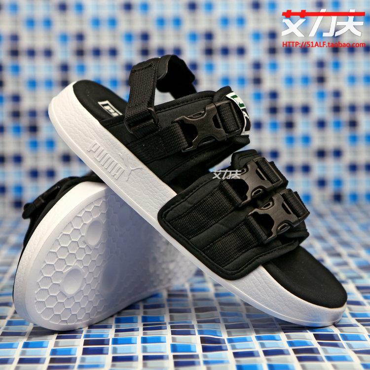 Eric PUMA Hummer nam giới và phụ nữ Velcro thể thao thoáng khí giày bãi biển dép dép 365630-01-02 dép sandal nam hàng hiệu