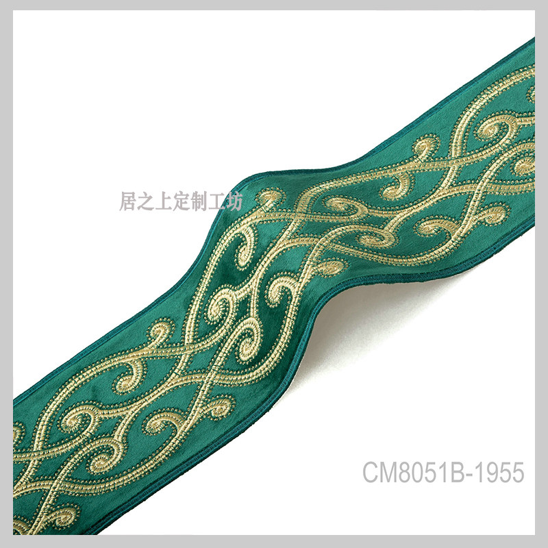 The frame of the boutique embroidery villa is width 120mm curtains by tablebed flagbed flagbed flagbed home fabric decoration