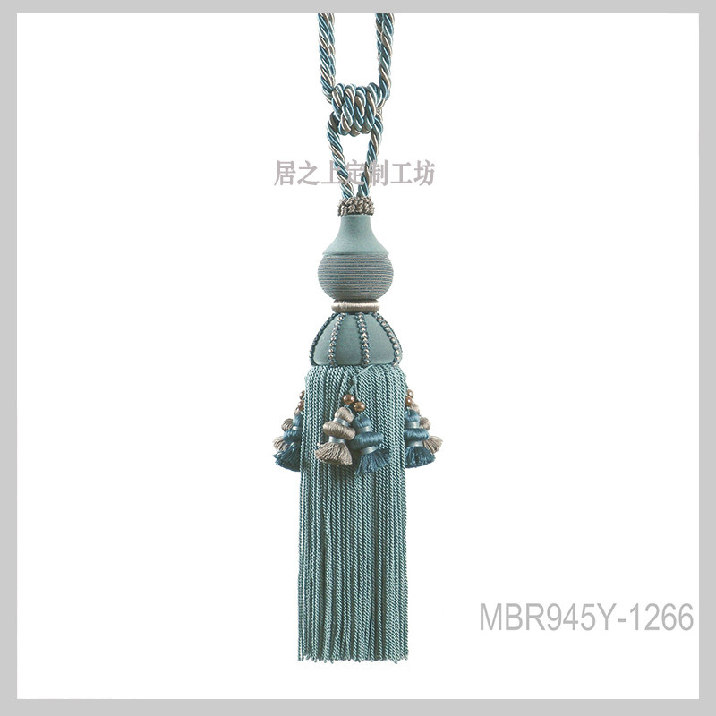 Export to European American high-end high-quality villa template curtain tied