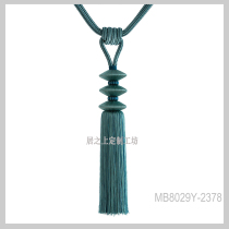 Modern new Chinese style simple single-head curtain hanging fringe strap hanging fringe villa model room high-quality branch