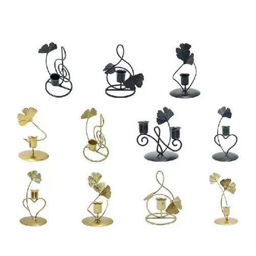Напишите Iron Ginkgo Heart Halder Metal Candlestick