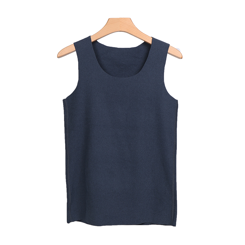 Men's warm vest plus velvet padded crew neck V-neck winter clothes