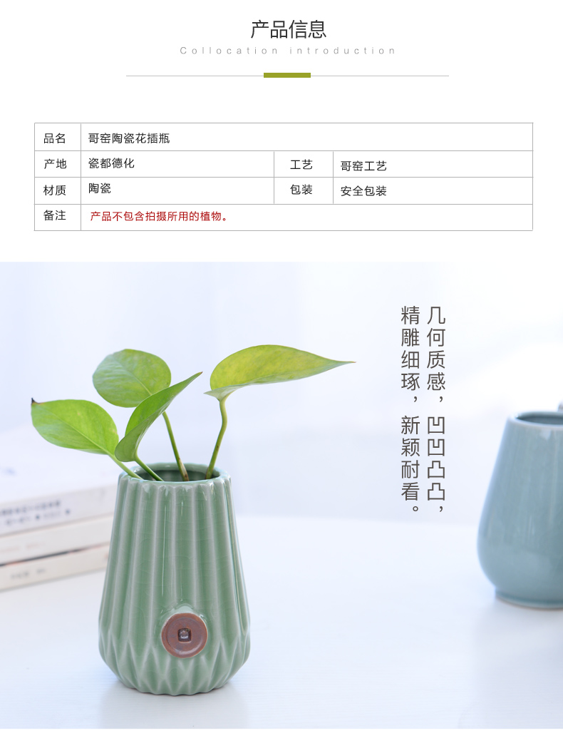 Water raise other elder brother up vase hydroponic copper grass flower POTS ceramic dried flowers all over the sky star flower tea desktop furnishing articles