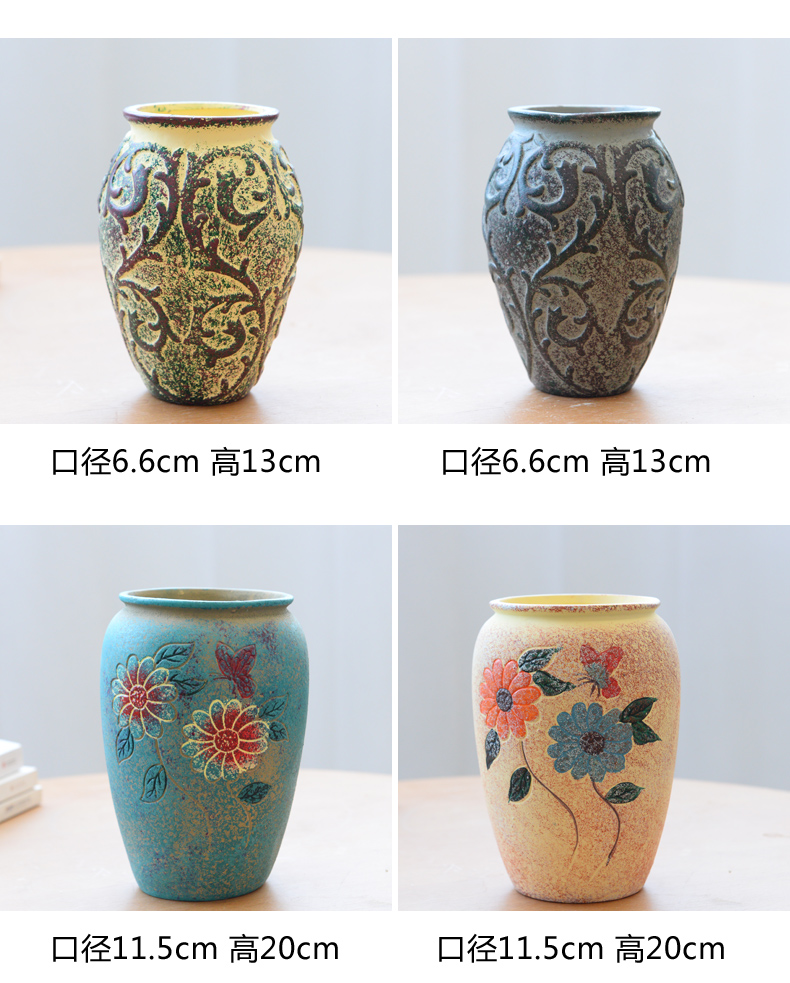 Fleshy ceramic flower POTS, green potted flower pot old high running with large mage, flowers, dried flowers all over the sky star vase