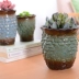 Đồ đá cá tính cây mọng nước gốm gốm thoáng khí cũ nhỏ đống pháp sư hoa cao hoa khô bình hoa - Vase / Bồn hoa & Kệ