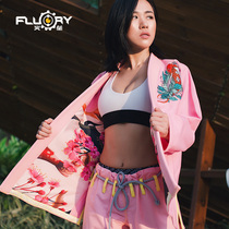 FLUORY fire base Brazilian jiu-jitsu suit Koi fish full embroidery womens training and competition clothing