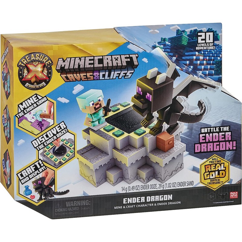 Treasure X Minecraft Mc Collaboration Ender Dragon Treasure Gold Figure Surprise Blind Box Toy