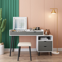 Bedroom dresser makeup table with lamp Modern simple Nordic small apartment multi-function storage cabinet integrated clamshell