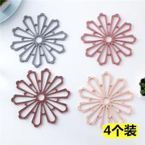 4 Pack household heat insulation mat creative dining mat hot pot mat bowl mat anti-scalding mat kitchen table mat plate mat coaster